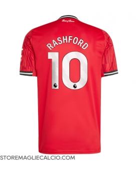 Manchester United Marcus Rashford #10 Maglia Gara Casa Repliche 2025-26 Maniche Corte